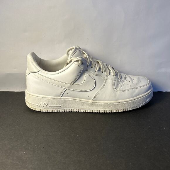 Mens Nike Air Force 1 '07 'Fresh' Triple White Size 11 - Picture 1 of 8